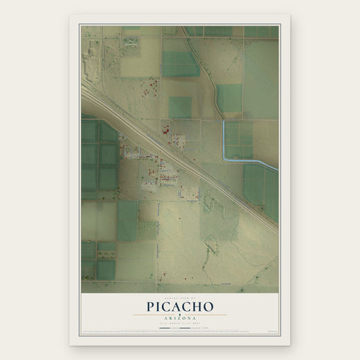 Picacho, Arizona map print, the full design