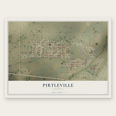 Pirtleville, Arizona map print, the full design