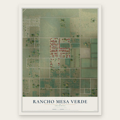 Rancho Mesa Verde, Arizona map print, the full design