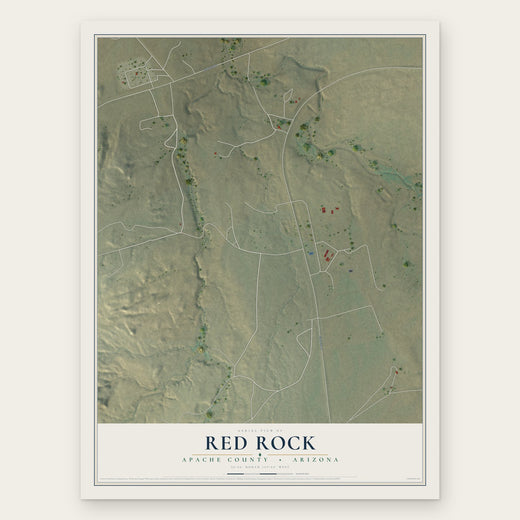 Red Rock, Apache County, Arizona map print, the full design