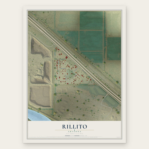 Rillito, Arizona map print, the full design