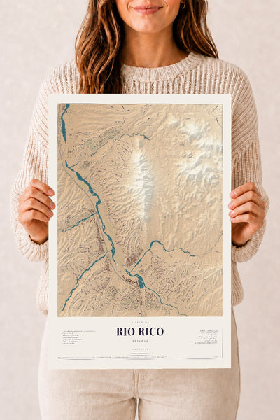 Rio Rico, Arizona map print, 12" x 18", Archival Matte Print