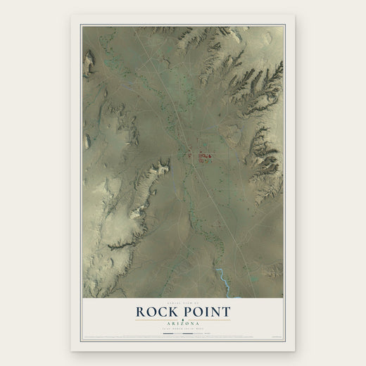Rock Point, Arizona map print, the full design