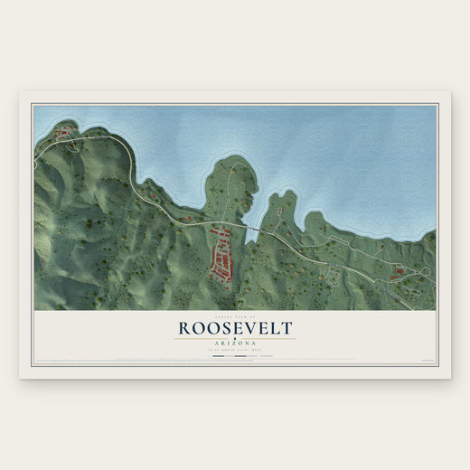 Roosevelt, Arizona map print, the full design