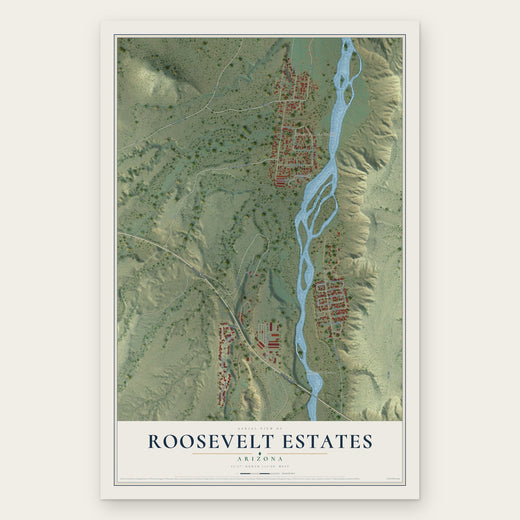 Roosevelt Estates, Arizona map print, the full design