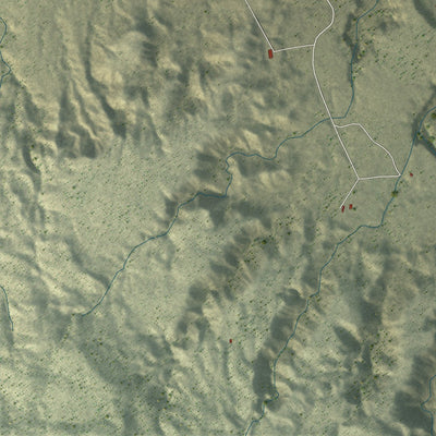 Close-up of the map of Rough Rock, Arizona print showing street and building detail
