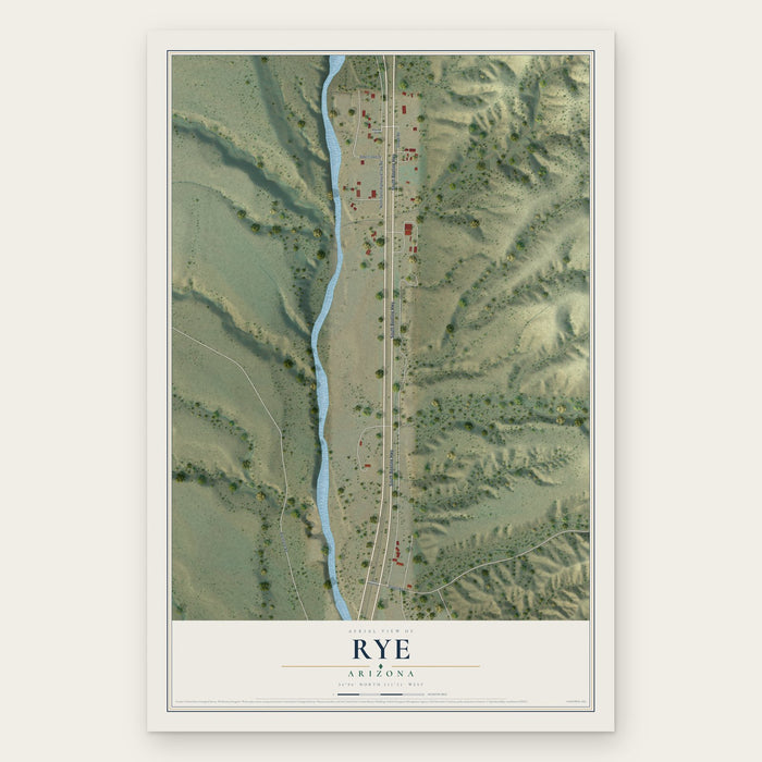 Rye, Arizona Map Art – KNOWOL