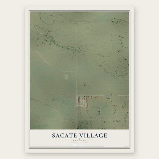Sacate Village, Arizona map print, the full design