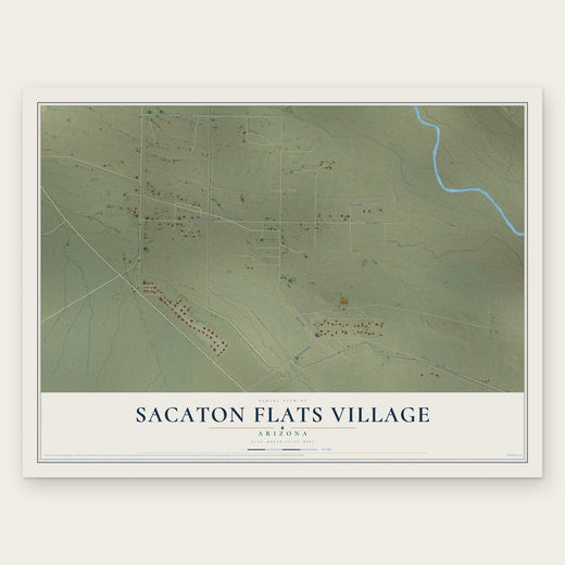 Sacaton Flats Village, Arizona map print, the full design
