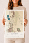 Map of Sahuarita, Arizona, 12 x 18 inch unframed archival matte print