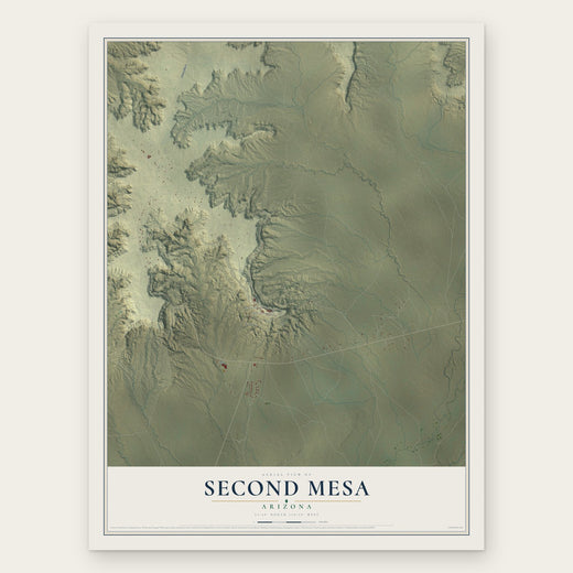 Second Mesa, Arizona map print, the full design