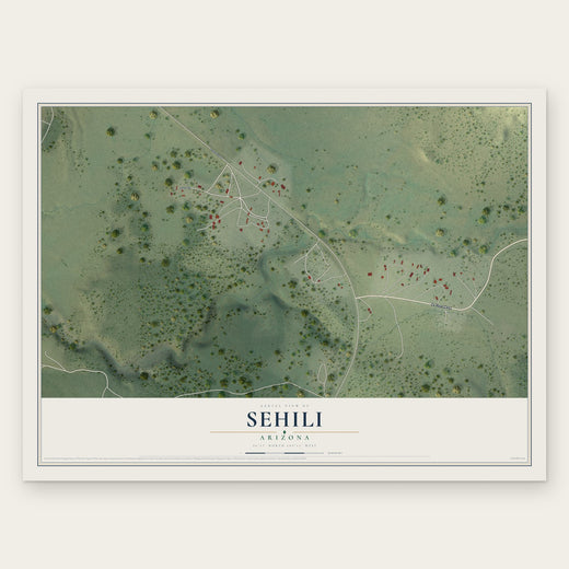 Sehili, Arizona map print, the full design