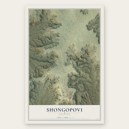 Shongopovi, Arizona map print, the full design