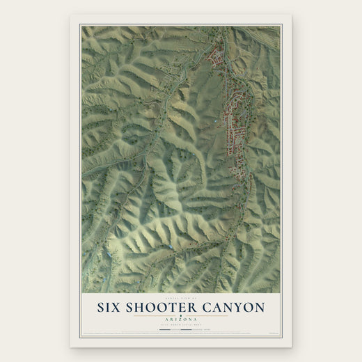 Six Shooter Canyon, Arizona map print, the full design