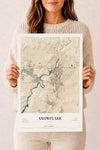 Map of Snowflake, Arizona, 12 x 18 inch unframed archival matte print
