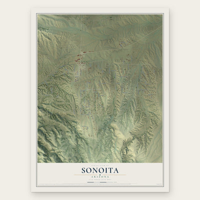 Sonoita, Arizona map print, the full design
