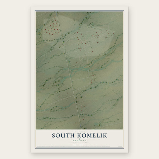 South Komelik, Arizona map print, the full design