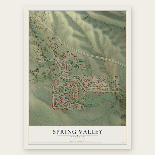 Spring Valley, Arizona map print, the full design