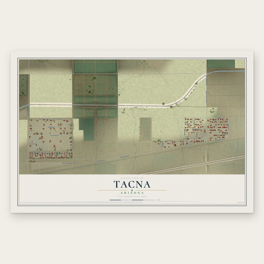 Tacna, Arizona map print, the full design