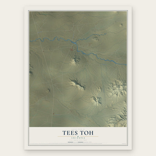 Tees Toh, Arizona map print, the full design