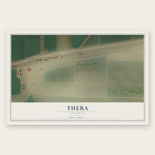 Theba, Arizona map print, the full design