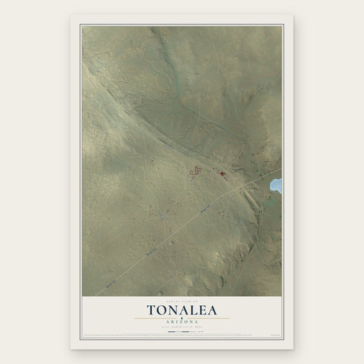 Tonalea, Arizona map print, the full design