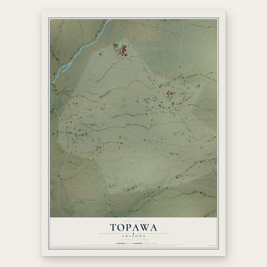 Topawa, Arizona map print, the full design