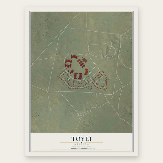 Toyei, Arizona map print, the full design