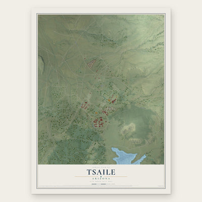 Tsaile, Arizona map print, the full design