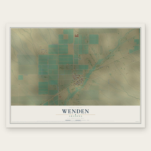Wenden, Arizona map print, the full design