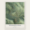 Whispering Pines, Arizona map print, the full design