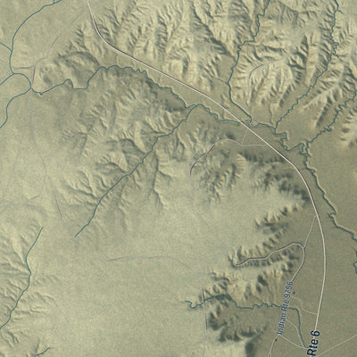 Close-up of the map of Whitecone, Arizona print showing street and building detail
