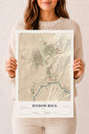 Map of Window Rock, Arizona, 12 x 18 inch unframed archival matte print