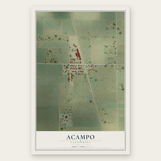 Acampo, California map print, the full design