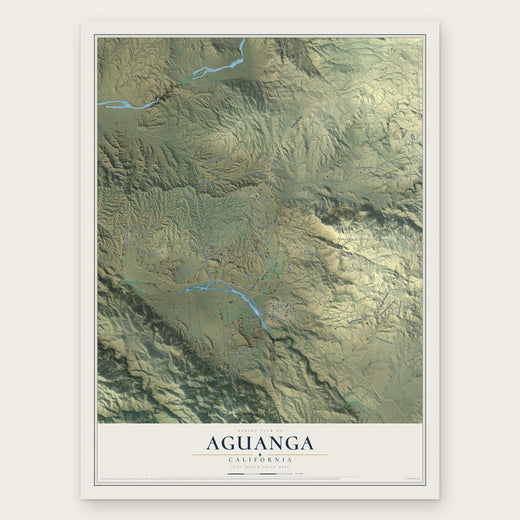 Aguanga, California map print, the full design