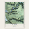 Albion, California map print, the full design