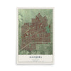 Map of Alhambra, California, 12 x 18 inch unframed archival matte print