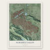Almaden Valley, California map print, the full design