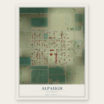 Alpaugh, California map print, the full design