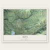 Alta, California map print, the full design