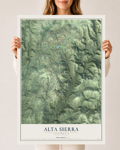Map of Alta Sierra, California, 24 x 36 inch unframed archival matte print