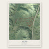 Alto, California map print, the full design