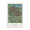 Map of Antioch, California, 12 x 18 inch unframed archival matte print