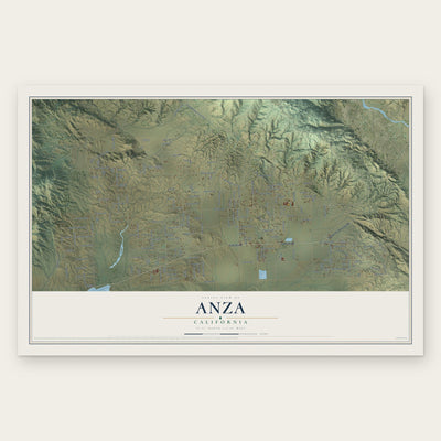 Anza, California map print, the full design