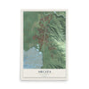 Map of Arcata, California, 12 x 18 inch unframed archival matte print