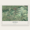 Aromas, California map print, the full design