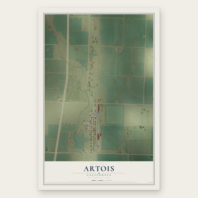 Artois, California map print, the full design