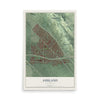 Map of Ashland, California, 12 x 18 inch unframed archival matte print