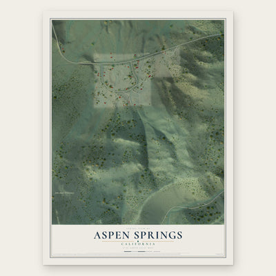 Aspen Springs, California map print, the full design