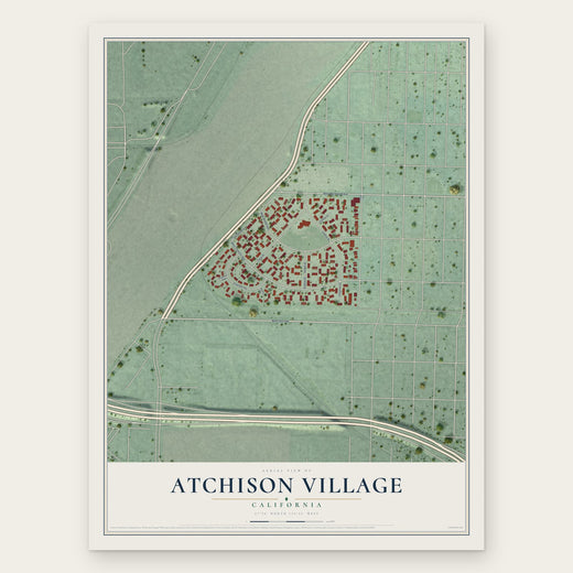 Atchison Village, California map print, the full design